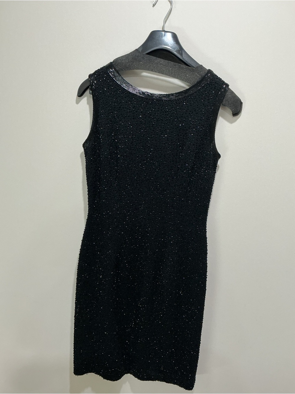Vintage H. Liebes black beaded cocktail dress size 12